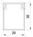 Короб пластиковий перфорований e.trunking.perf.stand.20.30, 20х30мм, 2м E.NEXT (s13033005) s13033005 фото 2