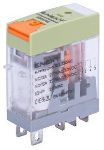 Реле проміжне e.relay.pro.12.1.230AC, 12А, 1 група контактів, котушка 230В АC E.NEXT (p091001) p091001 фото