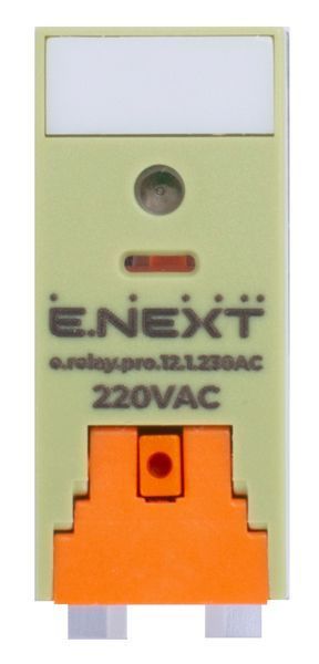 Реле проміжне e.relay.pro.12.1.230AC, 12А, 1 група контактів, котушка 230В АC E.NEXT (p091001) p091001 фото