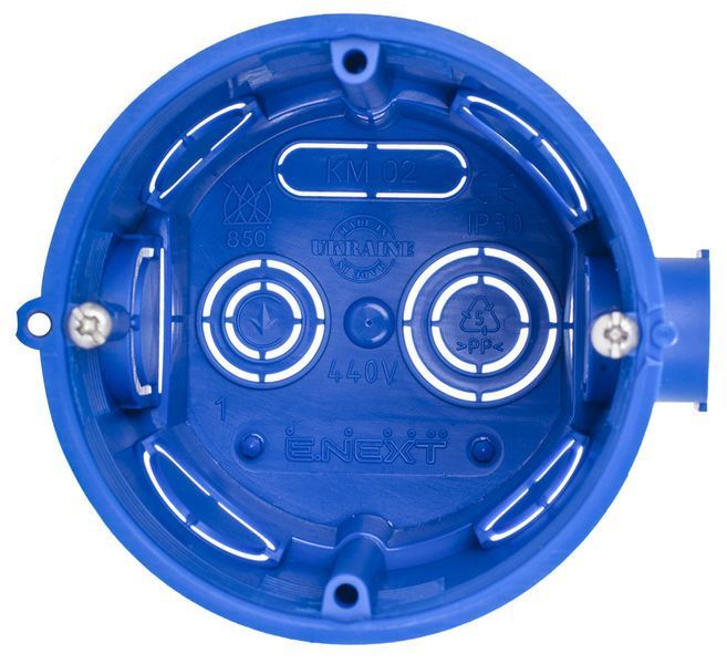 Коробка установочна e.db.pro.102.d65 цегла/бетон, глибока, блочна КМ02 (упаковка 50 шт.) (p018102) p018102 фото