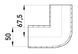Кутовий з'єднувач e.pipe.angle.stand.50 для труб d50мм E.NEXT (s3035006) s3035006 фото 2