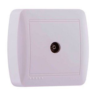 Розетка ТВ прохідна Lezard Demet, білий 711-0200-129 фото