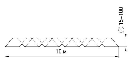 Спіральна обв'язка e.spiral.stand.19, 15-100 мм, 10м E.NEXT (s2038006) s2038006 фото