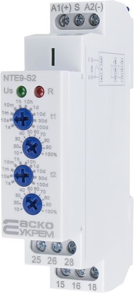 Реле часу асиметричного циклу NTE9-S2 AC/DC 12-240V АСКО-УКРЕМ(A0010240008) A0010240008 фото