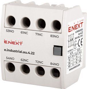 Додатковий контакт e.industrial.au.4.22, 2no+2nc E.NEXT (i0140007) i0140007 фото