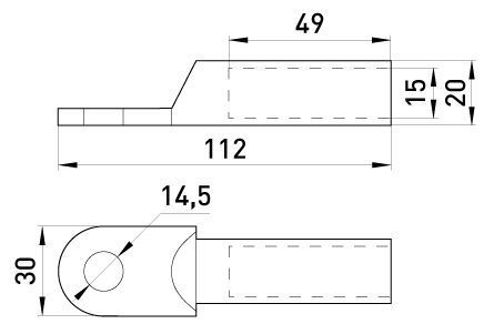 Мідний кабельний наконечник e.end.stand.dt.120 (s039008) s039008 фото
