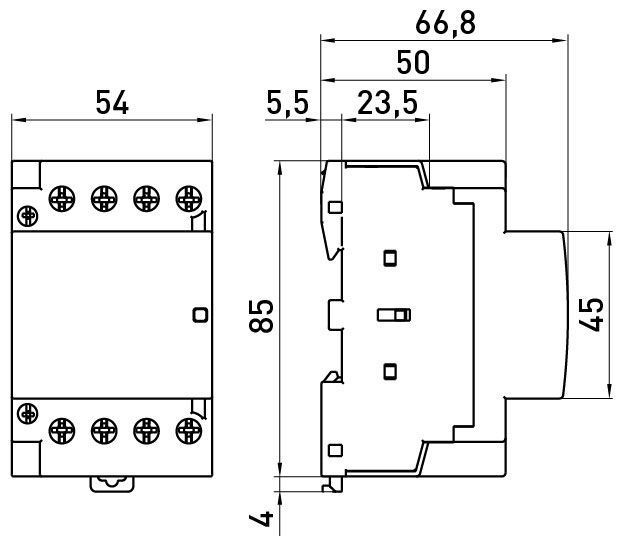Модульний контактор e.mc.pro.4.63.4NO, 4р, 63А, 4NO, 220В E.NEXT (p005209) p005209 фото