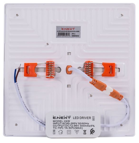 Світильник світлодіодний вбудований e.LED.stand.MP.Square.R.24.4500 квадрат 24Вт 4500К 2160Лм E.NEXT (l0861010) l0861010 фото