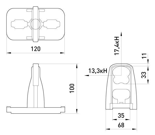 Універсальний кронштейн e.uni.bracket E.NEXT (p039002) p039002 фото
