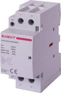 Модульний контактор e.mc.pro.2.63.2NO, 2р, 63А, 2NO, 220В E.NEXT (p005218) p005218 фото