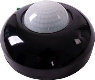 Датчик руху інфрачервоний стельовий e.sensor.pir.07.black(чорний), 360&deg;, IP20 E.NEXT (s061034) s061034 фото