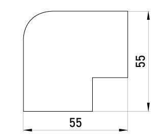 Плоский кут e.trunking.blend.angle.stand.40.25 для короба 40х25мм E.NEXT (s3033006) s3033006 фото