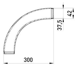 Кутовий металевий з'єднувач e.industrial.pipe.thread.angle.1-1/4", 90 град. з різьбою E.NEXT (i0390004) i0390004 фото
