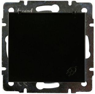 Розетка Lezard Rain із заземленням та кришкою антрацит (703-4288-123B) 703-4288-123B_lezard фото