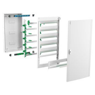 Розподільчий щит навісний, 2 ряди, 18 модулів, білі двері, PrismaSeT XS, Schneider Electric LVSXQ218 LVSXQ218 фото