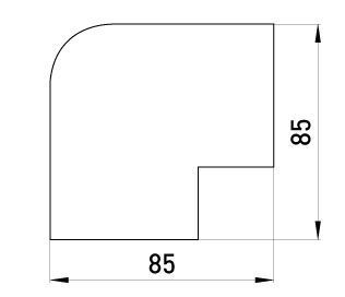 Плоский кут e.trunking.blend.angle.stand.60.40 для короба 60х40мм E.NEXT (s3033008) s3033008 фото