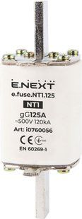 Запобіжник плавкий e.fuse.NT1.125, габарит 1, 125А E.NEXT (i0760056) i0760056 фото