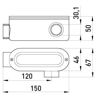 З'єднувач ревізійний Г-подібний e.industrial.pipe.db.revise.elbow.1" для труб 1" E.NEXT (i0540003) i0540003 фото