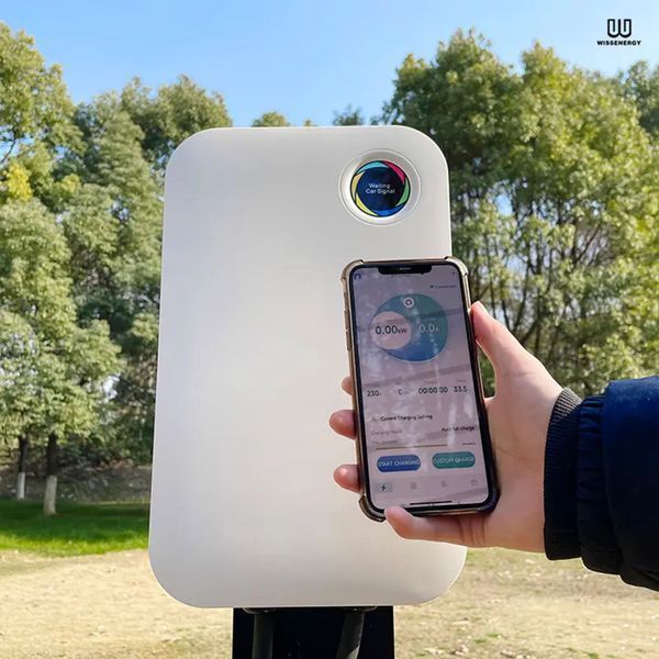Зарядна станція WB20 Wissenergy 32А 230В/400В 22 кВт біла з роз'ємом Тype 2 з кабелем 5м + APP WB20-22kW+APP фото