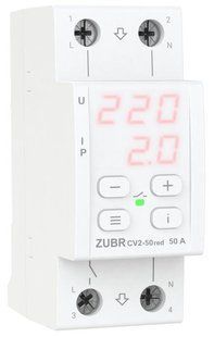 Реле напруги з контролем струму ZUBR CV2-50 red 4820120222177 фото
