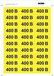 Наліпки "Знак "400 В" жовтий 38х90" АСКО-УКРЕМ (SES030172) SES030172 фото