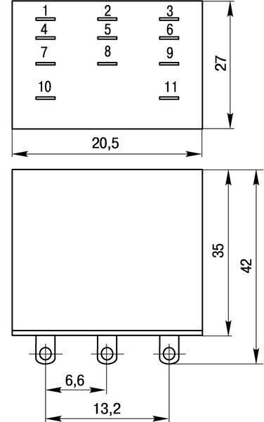 Реле проміжне e.control.p531 5А, 3 групи контактів, котушка 12В DC E.NEXT (i.my3.12dc) i.my3.12dc фото