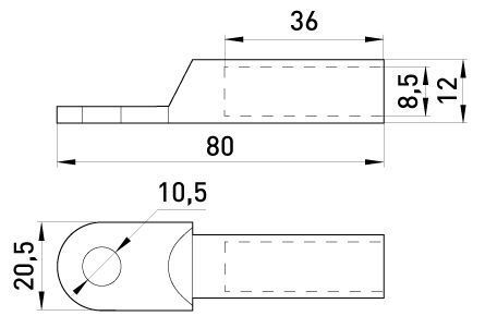 Мідний кабельний наконечник e.end.stand.dt.35 (s039004) s039004 фото
