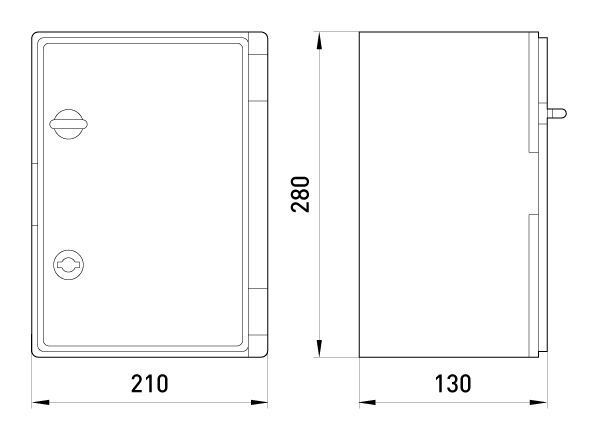 Корпус удароміцний з АБС-пластика e.plbox.210.280.130.blank, 210х280х130мм, IP65 E.NEXT (CP5001) CP5001 фото