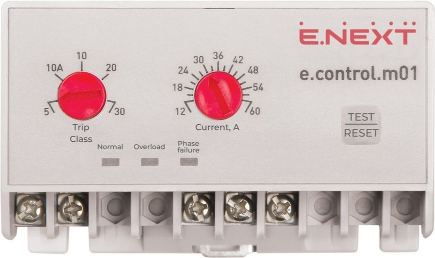 Реле захисту двигуна e.control.m01, 12-60А E.NEXT (p0690001) p0690001 фото