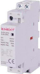 Модульний контактор e.mc.pro.2.25.2NC, 2р, 25А, 2NC, 220В E.NEXT (p005225) p005225 фото