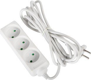 Подовжувач e.es.3.1.5.b 3 гнізда, 1.5м, без з/к, baby protect E.NEXT (s042120) s042120 фото