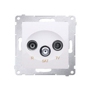 Розетка TV-R-SAT кінцева Simon 54, білий DASK.01/11 фото