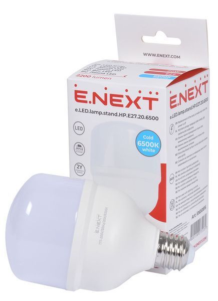 Лампа світлодіодна e.LED.lamp.stand.HP.E27.20.6500, 20Вт, 6500К 110лм/Вт E.NEXT (l0650816) l0650816 фото