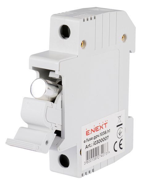 Утримувач запобіжника на DIN-рейку e.fuse.gpv.1038.h1, gPV,під запобіжник 10х38, 1р, 32А (i0300007) i0300007 фото