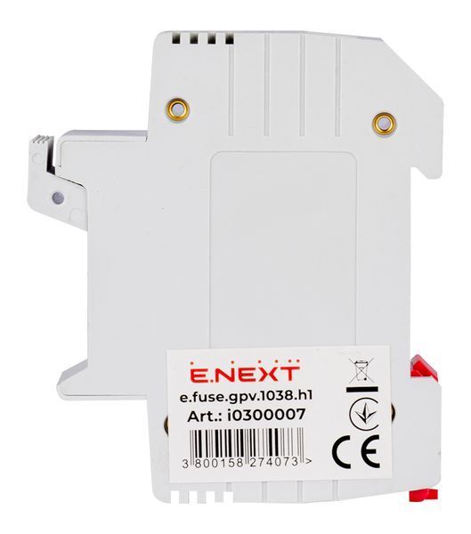 Утримувач запобіжника на DIN-рейку e.fuse.gpv.1038.h1, gPV,під запобіжник 10х38, 1р, 32А (i0300007) i0300007 фото