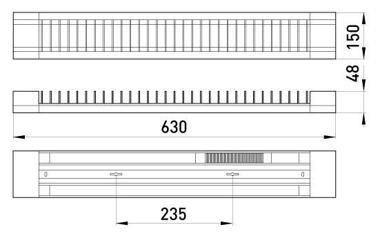 Світильник люмінесцентний з електронним баластом e.lum.99004.2.20.grille, 2х20W, з розсіюючою решіткою E.NEXT (l001069) l001069 фото