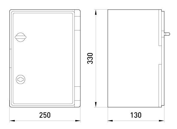 Корпус удароміцний з АБС-пластика e.plbox.250.330.130.blank, 250х330х130мм, IP65 E.NEXT (CP5002) CP5002 фото