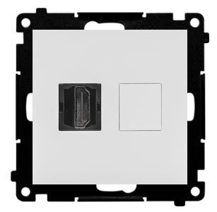 Розетка SIMON55 одинарна HDMI світло-сірий мат (TGHDMI.01/114) TGHDMI.01/114 фото