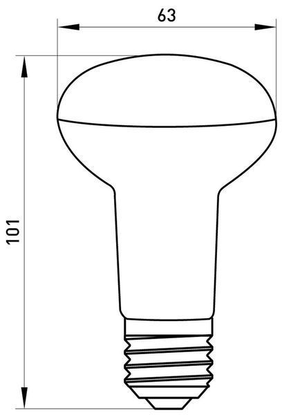 Лампа світлодіодна e.LED.lamp.R63.E27.10.3000, 10Вт, 3000К E.NEXT (l0650615) l0650615 фото