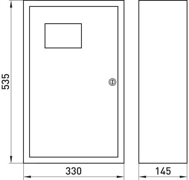 Корпус e.mbox.stand.n.f3.36.z металевий, під 3-ф. лічильник, 36 мод., навісний, з замком E.NEXT (s0100031) s0100031 фото