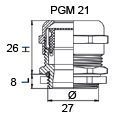 Сальник металевий PGM 21 АСКО-УКРЕМ (A0150050036) A0150050036 фото