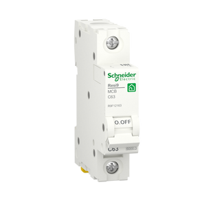 Автоматичний вимикач Schneider Electric RESI9 6kA 1P 63A C R9F12163 R9F12163 фото