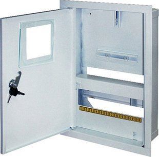Корпус e.mbox.stand.w.f1.12.z металевий, під 1-ф лічильник, 12 мод., що вбудовується, з замком E.NEXT (s0100006) s0100006 фото