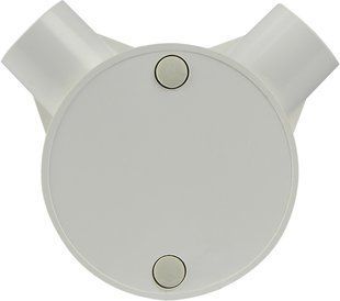 Коробка монтажна АСКО-УКРЕМ кругла 2 відводи для труби d20mm (A0070050029) A0070050029 фото