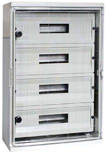 Корпус удароміцний з АБС-пластика e.plbox.400.500.175.54m.tr, 400х500х175мм, IP65 з прозорими дверцятами та панеллю під 54 модулі E.NEXT (CP5114) CP5114 фото