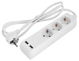 Подовжувач e.es.3.1.5.z.b.2.usb 3 гнізда, 1.5м, з з/к з USB-зарядкою, baby protect E.NEXT (s042128) s042128 фото