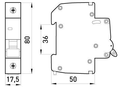 Вимикач навантаження на DIN-рейку e.is.1.125, 1р, 125А E.NEXT (p008008) p008008 фото