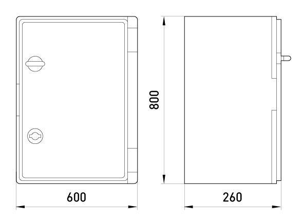 Корпус удароміцний з АБС-пластика e.plbox.600.800.260.blank, 600х800х260мм, IP65 E.NEXT (CP5009) CP5009 фото