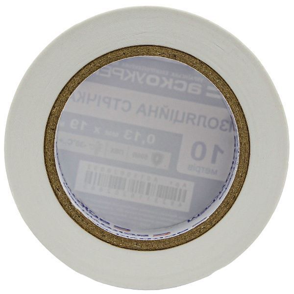 Стрічка ізоляційна 0,13мм*19мм/10м біла (A0150020032) A0150020032 фото