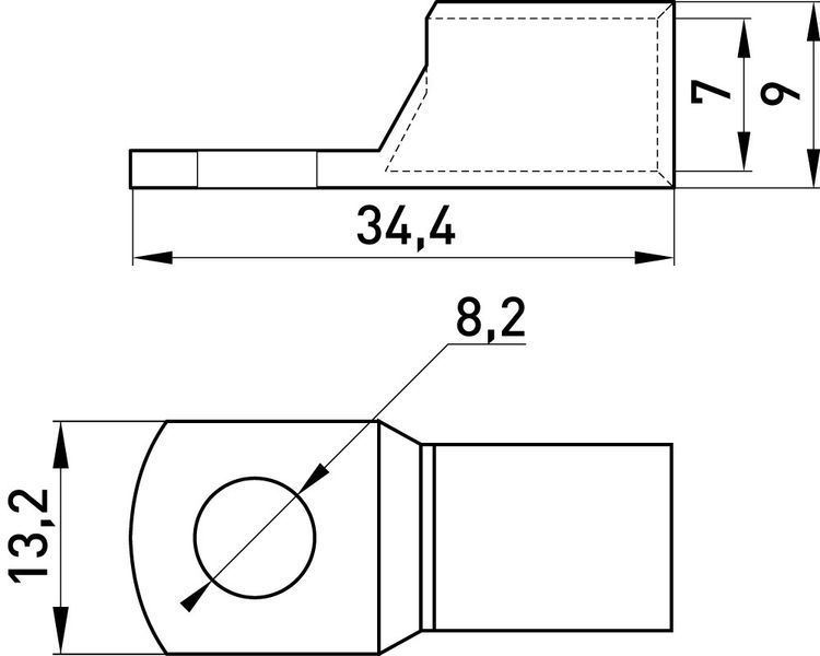 Мідний кабельний наконечник е.end.stand.sc.25 (s040003) s040003 фото